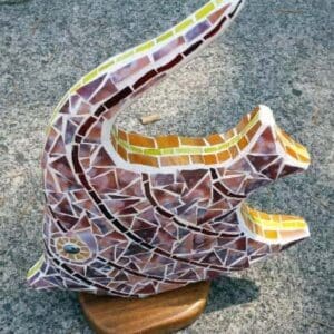 Angel Fish Mosaic Sculpture