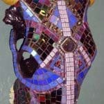 Labradorite Bindi Cow Skull Mosaic
